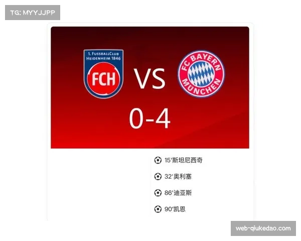 斯塔尼希奇头球破门，拜仁客场2-0领先海登海姆